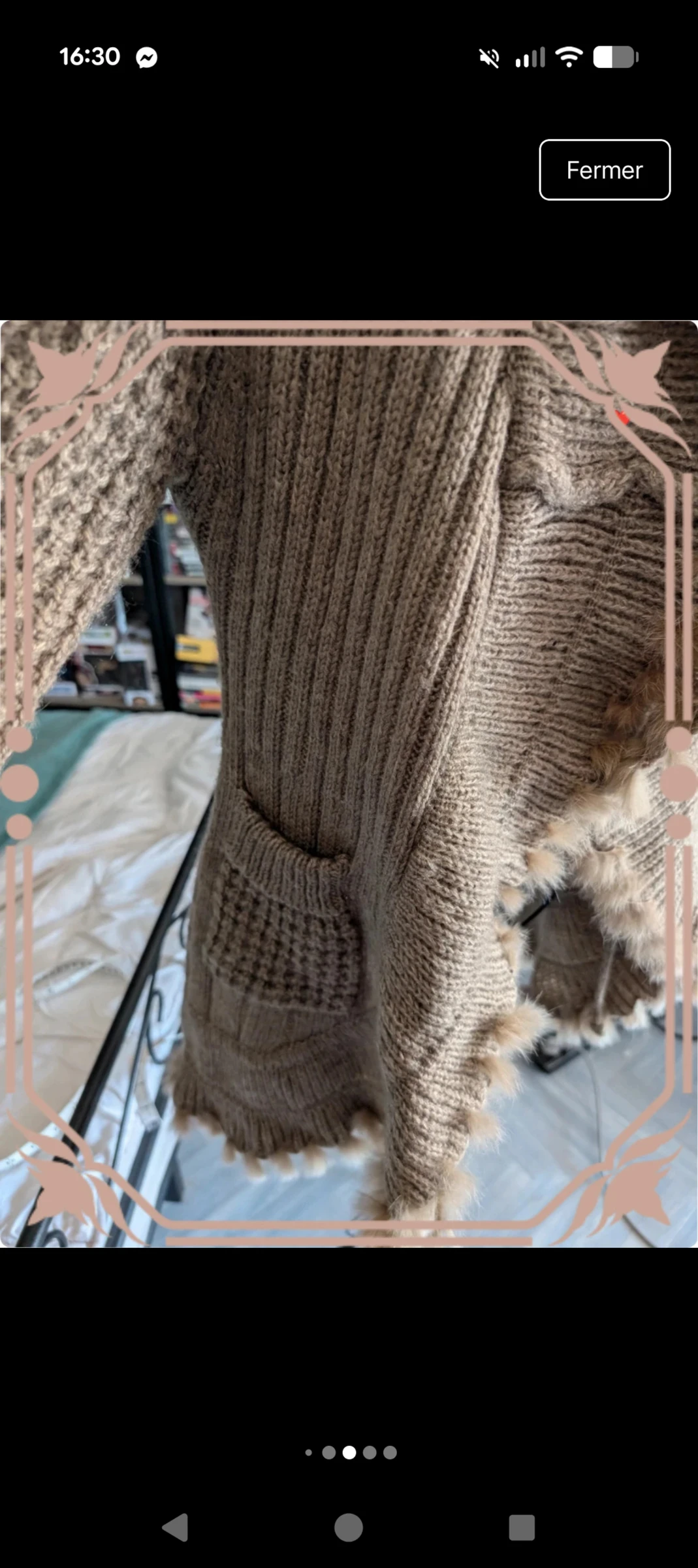 Beautiful beige knit vest with fur details - LPC Girls - Size 32 (XS) – photo 7